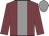 Garnet body, grey stripe, garnet arms, grey cap