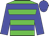 Big-green body, big-blue hooped, big-blue arms, big-blue cap