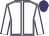 White body, purple seams, white arms, purple seams, purple cap