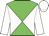 green, white diabolo, white sleeves, white cap