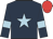 Dark blue, light blue star, light blue armlet, red cap