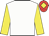 White, yellow sleeves, red cap, yellow diamond