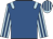 Royal blue, light blue epaulettes, light blue & royal blue striped sleeves & cap