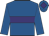 Royal blue, purple hoop and diamond on cap