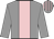 Grey, pink stripe, striped cap
