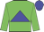 Green body, blue triangle, green arms, blue cap