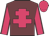 Garnet body, rose cross of lorraine, rose arms, garnet seams, rose cap