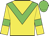 Yellow body, green chevron, yellow arms, green armlets, green cap
