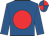 Royal blue, red disc, quartered cap