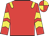 Red, yellow epaulets, chevrons on sleeves, quartered cap