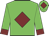 green, maroon diamond, cuffs, diamond on cap