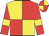 yellow, red quarters, red sleeves, yellow armlets, red cap, yellow quarters