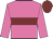 hot pink, maroon hoop, hot pink sleeves, maroon cap