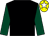 Black, dark green sleeves, yellow cap, white star