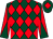 Dark green & red diamonds, diabolo on sleeves, red diamond on cap