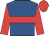 Royal blue, red hoop, sleeves and cap