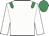 White, emerald green epaulets and cap