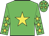 Lime green, yellow star, yellow stars on sleeves and cap