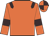 Orange, brown epaulets and armlet on sleeves, orange and brown quartered cap