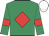 Emerald green, red diamond and armlets, white cap