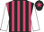 Rose body, black striped, white arms, black cap, rose star