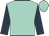 Aqua, dark blue sleeves, aqua cap