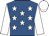 Royal blue, white stars, sleeves and cap