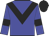 Blue body, black chevron, blue arms, black armlets, black cap