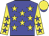 Blue, Yellow Stars,Blue stars on yellow sleeves, yellow cap, blue peak