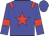 blue, red star and epaulets, red armlets, blue cap