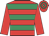 Red, emerald green hoops, red sleeves