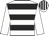 White & black hoops, white sleeves, striped cap