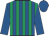 Royal blue & emerald green stripes, royal blue sleeves & cap