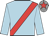 Light blue, red sash, grey cap, red star