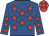 Royal blue, red stars, red cap, royal blue stars
