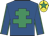Royal blue, emerald green cross of lorraine, emerald green seams on sleeves, yellow cap, emerald green star