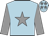Light blue, grey star & sleeves, grey stars on cap