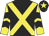Black, yellow cross sashes, yellow sleeves, black chevrons, black cap, yellow star