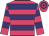 Rose body, purple hooped, rose arms, purple hooped, rose cap, purple hooped
