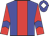Big-blue body, red stripe, red arms, big-blue chevron, big-blue cap, white diamond