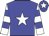 Big-blue body, white star, white arms, big-blue hooped, big-blue cap, white star