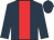 Dark blue, red stripe