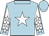 Light blue, white star and sleeves, light blue seams, collar and cuffs, light blue, white stars