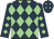 Dark blue and light green diamonds