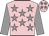 Pink, Grey stars, sleeves and stars on cap