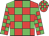 Red and lime green check
