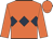 Orange, dark blue triple diamond