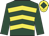Dark green & yellow chevrons, dark green sleeves, yellow cap, dark green diamond