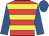 Red & yellow hoops, royal blue sleeves & cap