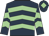 Dark blue & light green chevrons, light green diamond on cap